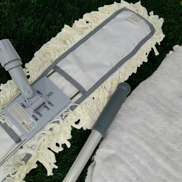 Швабра профессиональная для уборки ProCeaning Prof. 80 см. (телескопическая рукоятка 100-180 см., хлопковый моп)